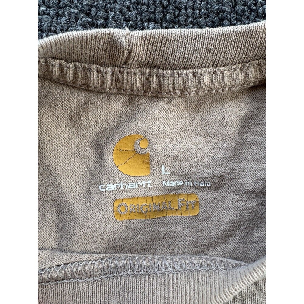 Carhartt Men's K87 large Short Sleeve T-Shirt - Desert - Picture 3 of 7
